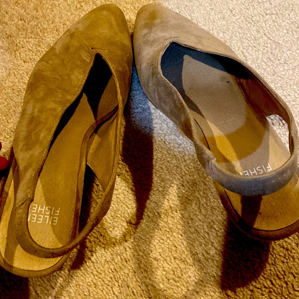 Slightly worn Eileen Fisher kitten heels